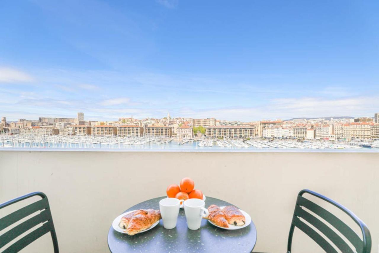 Ferienwohnung Vieux-Port - Vue Exceptionnelle - 3 Ch Et Clim Marseilles Exterior foto