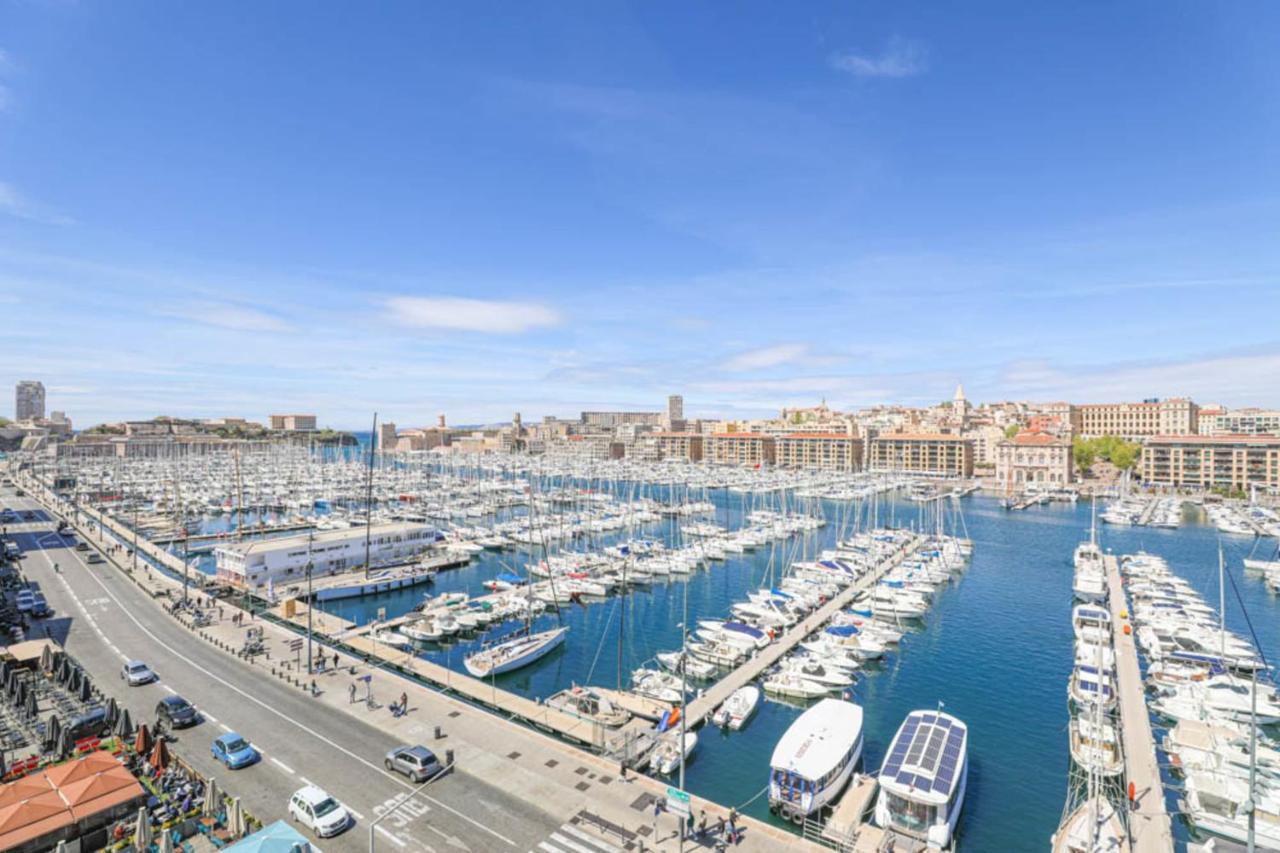 Ferienwohnung Vieux-Port - Vue Exceptionnelle - 3 Ch Et Clim Marseilles Exterior foto